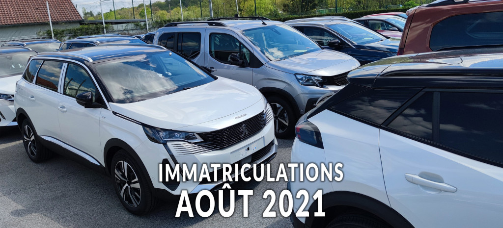 Immatriculations août 2021 : véhicules neufs et d’occasion