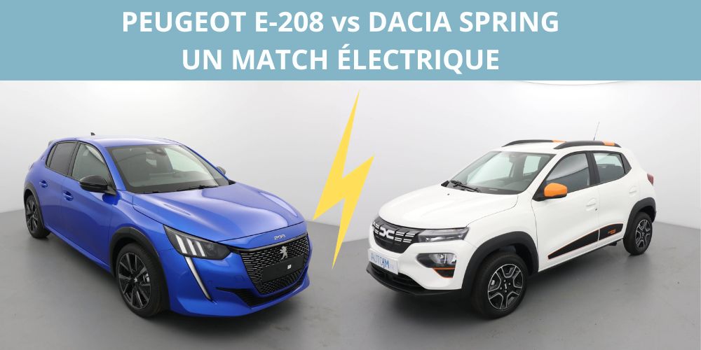 Peugeot e-208 vs Dacia Spring : le match des citadines électriques 